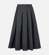 Brunello Cucinelli Mid-rise Denim Midi Skirt In Blue