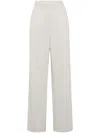 Brunello Cucinelli Stretch Cotton Straight Pants In White
