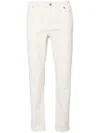 Brunello Cucinelli Mid-rise Slim Jeans In 白色