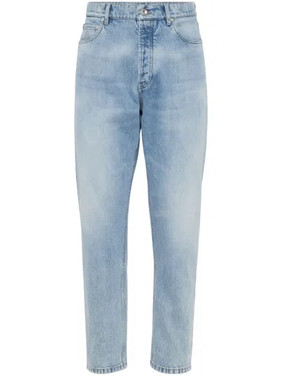 Brunello Cucinelli Mid-rise Slim-fit Jeans In Blue