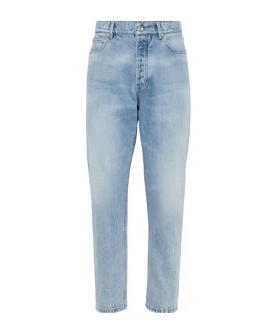 BRUNELLO CUCINELLI BRUNELLO CUCINELLI LOGO-PATCH MID-RISE JEANS