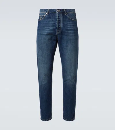 Brunello Cucinelli Mid-rise Slim Jeans In Blue
