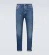 Brunello Cucinelli Relaxed-fit Denim Trousers With Rolled Cuffs In Blue