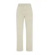 Brunello Cucinelli Beige Twill Loose Trousers In Brown