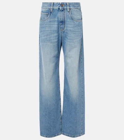 Brunello Cucinelli Mid-rise Straight Jeans In Blue