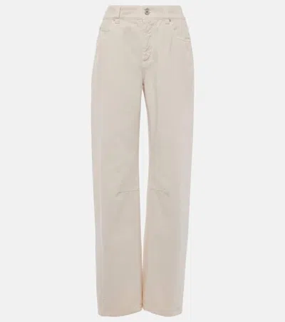 Brunello Cucinelli Mid-rise Straight Jeans In White