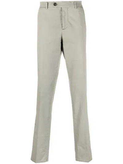 Brunello Cucinelli Mid-rise Straight-leg Trousers In Green