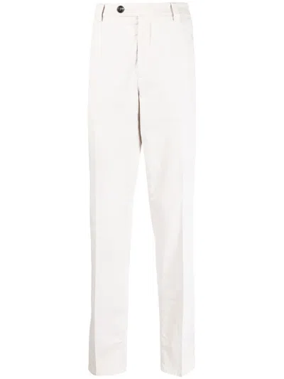 Brunello Cucinelli Mid-rise Straight-leg Trousers In White