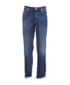 Brunello Cucinelli Relaxed-fit Denim Trousers With Rolled Cuffs In Blue