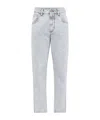 Brunello Cucinelli Mid-rise Tapered Jeans In White
