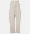 Brunello Cucinelli Mid-rise Wide-leg Jeans In Beige