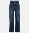 Brunello Cucinelli Low-rise Wide-leg Jeans In Blue