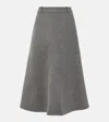 Brunello Cucinelli Wool Skirt In Grey