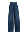 Brunello Cucinelli Mid-waisted Wide-leg Jeans In Blue