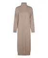 Brunello Cucinelli Midi Dress In Beige
