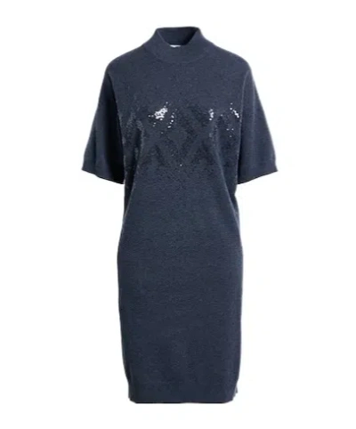 Brunello Cucinelli Midi Dresses In Blue