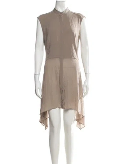 Pre-owned Brunello Cucinelli Midi Length Dress In Brown
