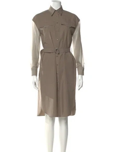 Pre-owned Brunello Cucinelli Midi Length Dress In Neutral