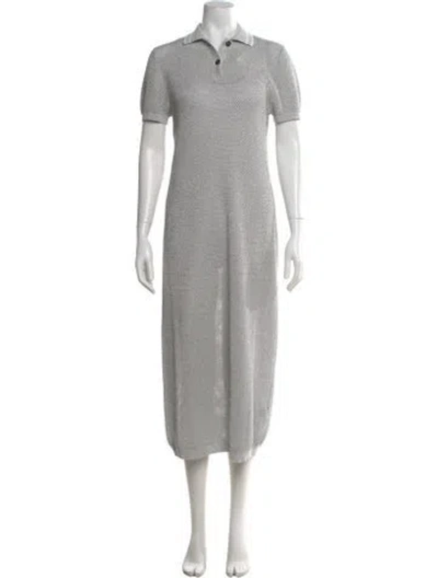 Pre-owned Brunello Cucinelli Midi Length Dress W/ Tags In Gray