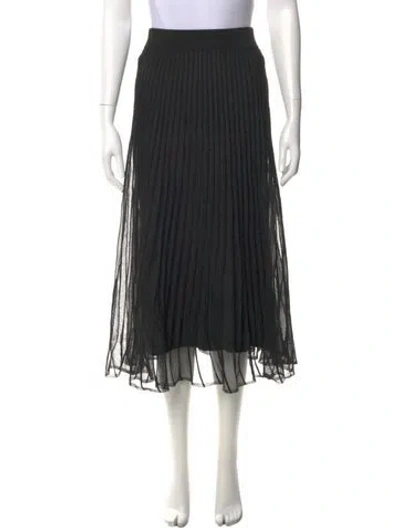 Pre-owned Brunello Cucinelli Midi Length Skirt In Black
