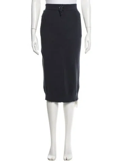 Pre-owned Brunello Cucinelli Midi Length Skirt In Blue