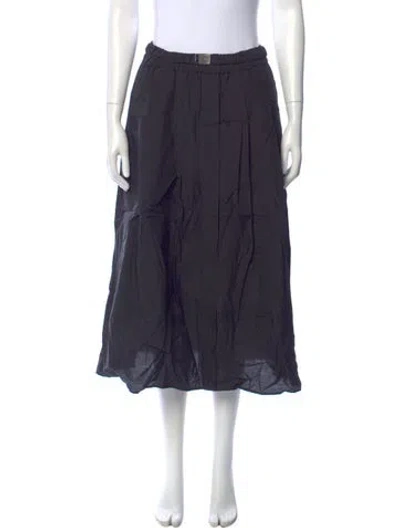 Pre-owned Brunello Cucinelli Midi Length Skirt In Blue