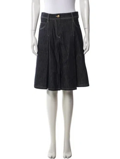 Pre-owned Brunello Cucinelli Midi Length Skirt In Blue
