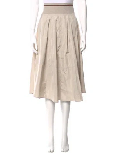 Pre-owned Brunello Cucinelli Midi Length Skirt In Brown