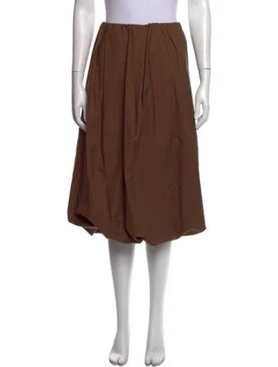 Pre-owned Brunello Cucinelli Midi Length Skirt In Brown