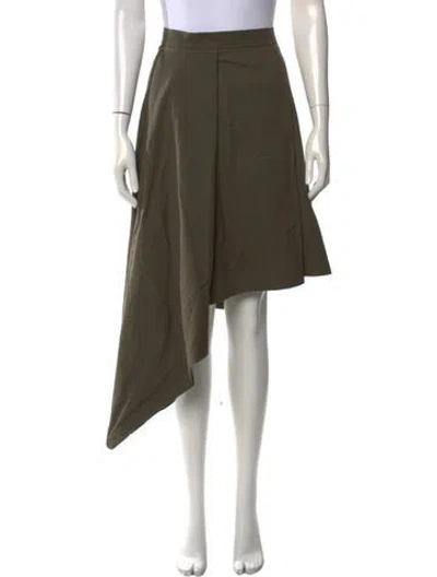 Pre-owned Brunello Cucinelli Midi Length Skirt In Green