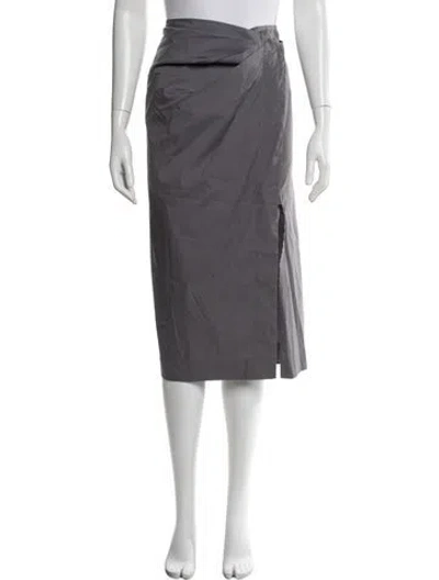 Pre-owned Brunello Cucinelli Midi Length Skirt In Grey