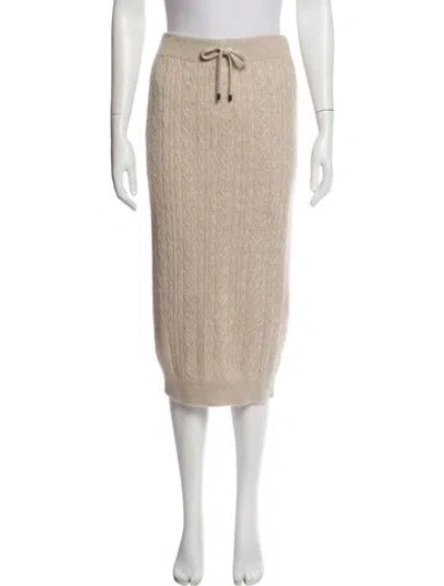 Pre-owned Brunello Cucinelli Midi Length Skirt In Neutral