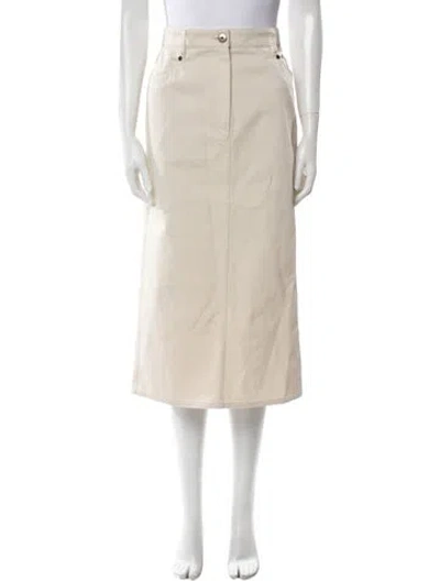 Pre-owned Brunello Cucinelli Midi Length Skirt In Neutral