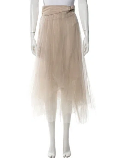 Pre-owned Brunello Cucinelli Midi Length Skirt In Neutrals