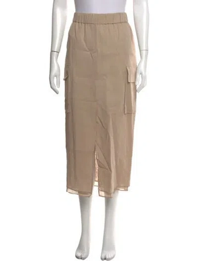 Pre-owned Brunello Cucinelli Midi Length Skirt In Neutrals