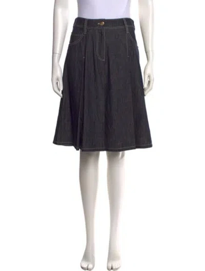 Pre-owned Brunello Cucinelli Midi Length Skirt W/ Tags In Blue