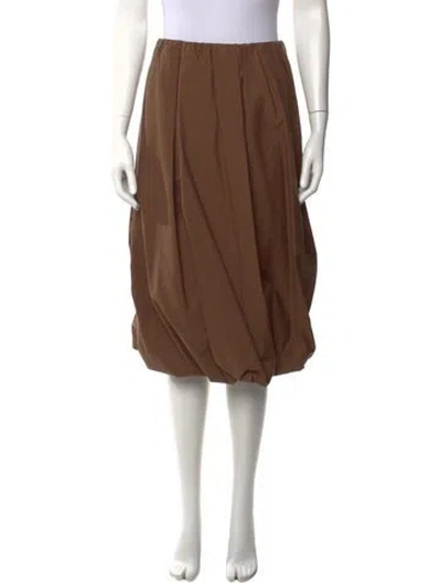 Pre-owned Brunello Cucinelli Midi Length Skirt W/ Tags In Brown