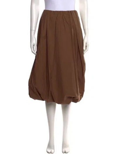Pre-owned Brunello Cucinelli Midi Length Skirt W/ Tags In Brown