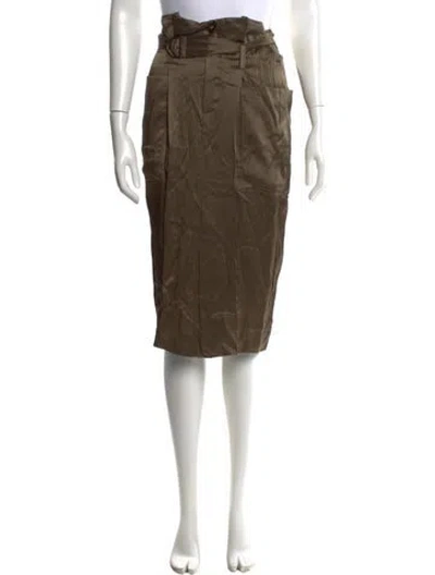 Pre-owned Brunello Cucinelli Midi Length Skirt W/ Tags In Green
