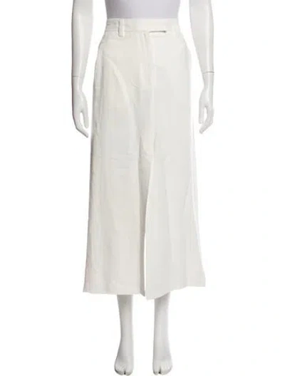 Pre-owned Brunello Cucinelli Midi Length Skirt In White