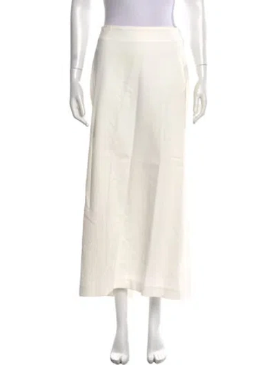 Pre-owned Brunello Cucinelli Midi Length Skirt In White