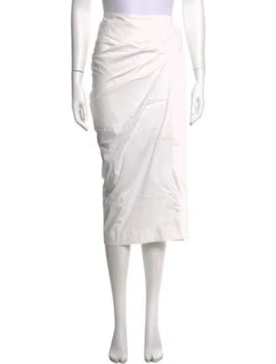 Pre-owned Brunello Cucinelli Midi Length Skirt In White