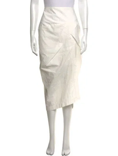 Pre-owned Brunello Cucinelli Midi Length Skirt In White