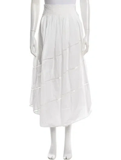 Pre-owned Brunello Cucinelli Midi Length Skirt In White