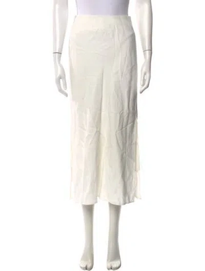 Pre-owned Brunello Cucinelli Midi Length Skirt In White
