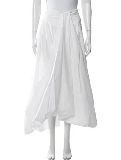 Pre-owned Brunello Cucinelli Midi Length Skirt In White