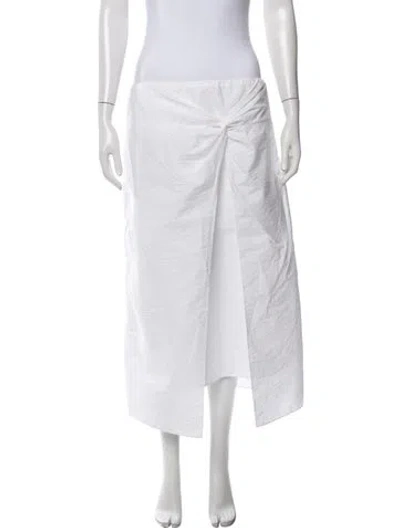 Pre-owned Brunello Cucinelli Midi Length Skirt In White