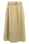 Brunello Cucinelli Midi Skirt Skirts In Brown