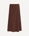 Brunello Cucinelli Flowing Brown Maxi Skirt With Minimalist Design In Brown