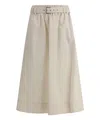 Brunello Cucinelli Wide Skirt In Beige